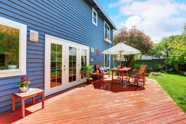 Blue Siding Installation in Lima